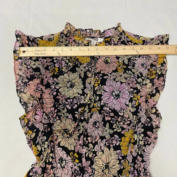 BB Dakota Steve Madden Dark Floral Blossom Dress Small Prairie Whimsical Fairy - Picture 9 of 13